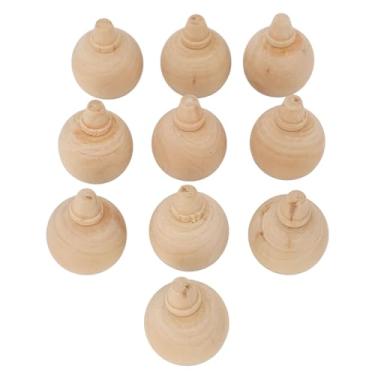 Imagem de Jiawu Pacotes de 10 Enfeites de árvore de Natal DIY de Madeira Inacabada, Aumentando a Criatividade para Estudantes para Artesanato, Brinquedo de Desenho