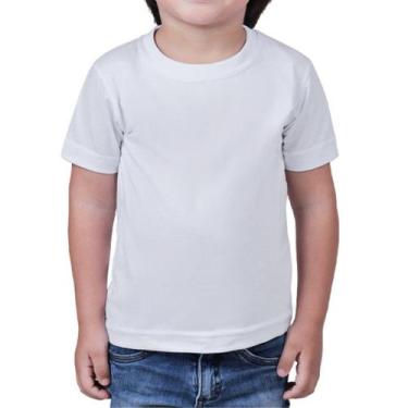 Imagem de Camiseta Infantil Unissex Lisa Manga Curta Tecido 100% Algodão Premium