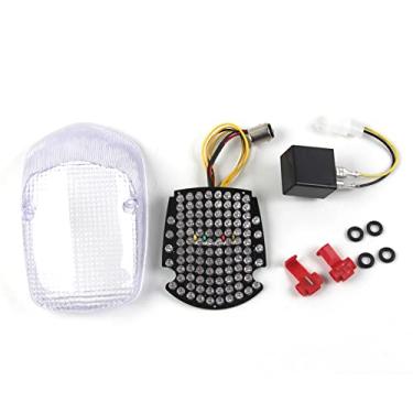 Imagem de Lanterna traseira de LED Arashi para Honda SABRE 1100 2000-2008, DELUXE 750 AERO 1998-2002, SHADOW ACE 750 2002-2003, VALKYRIE TOURIER 1997-2003, Lente transparente integrada com luz traseira de freio