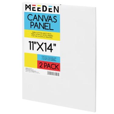 Imagem de MEEDEN Pacote Com 2 Telas 100% Algodão Para Pintura - Painéis Em Branco De 11 X 14 Pol., A Óleo E Acrílica, Materiais Arte Prontos Pintar, Artistas Profissionais Estudantes