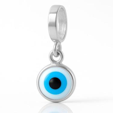Imagem de Berloque Charms Olho Grego Prata Original Delicado - Lojas La&Ny Prata