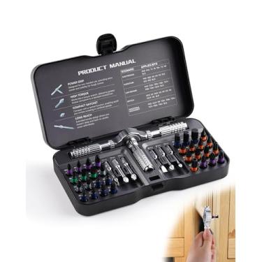 Imagem de Conjunto de chaves de fenda catraca, conjuntos de chaves de fenda magnética 40 em 1