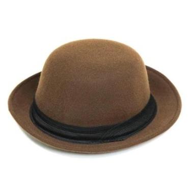 Imagem de Chapéu Coco Preto Bowler Chapelaria Vintage - Cinza- P - Homem-Masculino