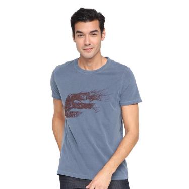 Imagem de Camiseta Ellus Masculina Washed Easa Branches Classic Azul Escuro-Masculino