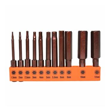 Imagem de 23 peças de acessórios SAE métricos conjunto de brocas chave de fenda durável compacto magnético S2 aço com suporte vermelho revestido chave de cabeça hexagonal