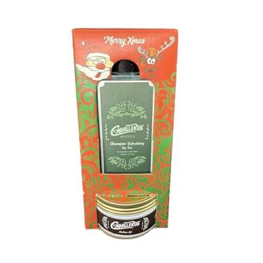 Imagem de Kit Natalino Caballeros (Shampoo Refreshing Tea Tree 140ml + Medium Oil 90g + Caixa Presente)