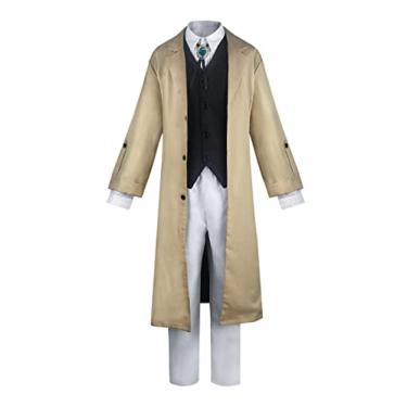 Imagem de CHUANHUA Bungou Stray Dogs Dazai Osamu Cosplay Detective Suit Anime Role Costume Customize mens (Large)