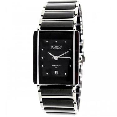 Imagem de Relógio Feminino Technos Ceramic 1N12ACPAI/1P 25mm Aço Prata/Cerâmica Preta-Feminino