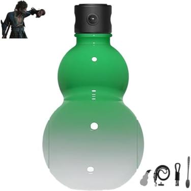 Imagem de SNCIDSGE Garrafa de água Black Myth Monkey King exclusiva estilo cabaça, estilo retrô chinês, garrafa de água esportiva portátil (verde)