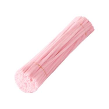 Imagem de Baoblaze Kit para fazer arranjos florais com limpadores de cachimbo, faça você mesmo, com materiais para crianças, ideal para casamentos e celebrações, Luz Rosa