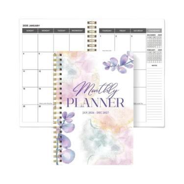 Imagem de Planejador Semanal E Mensal A5 2026-2027, Organizador Espiral, Calendá