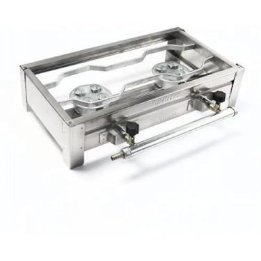 Imagem de Fogão Inox 2 Bocas - (sem Mangueira/Sem Registro)