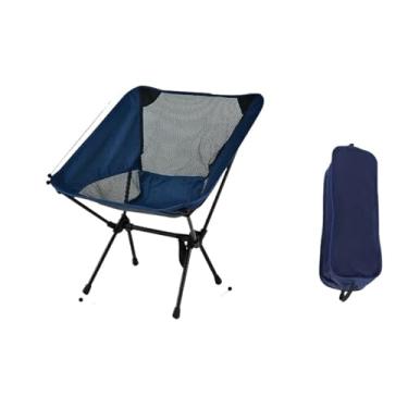 Imagem de Cadeira de acampamento dobrável leve, cadeira removível para piquenique e pesca, portátil ao ar livre, cadeiras de praia, itens domésticos (azul)