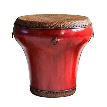 Imagem de Mesa de centro moderna em forma de tambor para sala de estar, entrada, cozinha, pátio, jardim, varanda, sofás, retrô, mesa de chá redonda, simples