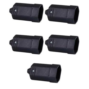 Imagem de 5 Tomadas Fêmea 2P+T 10A 3 Pinos MarGirius Desmontável