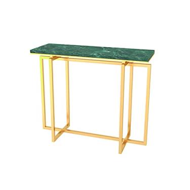 Imagem de Mesa de console de mármore, mesa simples de sofá de sala de estar, mesa de armazenamento de varanda, suporte de flores para quarto, conjunto de mobiliário doméstico (cor: A) (A)