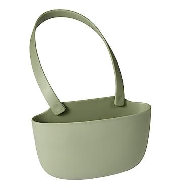 Imagem de Luqeeg Suporte de Suspensão para Ralo de Pia, Cesta Flexível de Grande Capacidade para Pia de Cozinha, Banheiro, Armazenamento de Parede, Material Tpr (Verde)