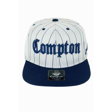 Imagem de Boné Compton Aba Reta Snapback Classic Pinstripe Cinza-Unissex