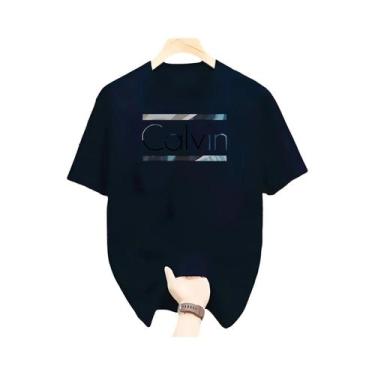 Imagem de Camiseta Unissex De Algodão Com Estampa De Letras Manga Curta Verão Ou