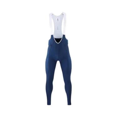 Imagem de Calças Longas De Ciclismo Masculinas Para O Outono, Azul Cinza, Com Al