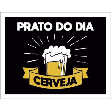 Imagem de Placa Decorativa - Prato Do Dia Cerveja Bar  36X46 