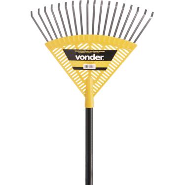 Imagem de Vassoura para jardim plástica 18 dentes fixa - Vonder