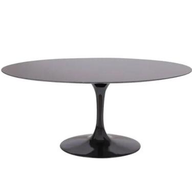 Imagem de Mesa De Jantar Tulipa Saarinen 137X90 Cm Tampo LaqueadoPreto