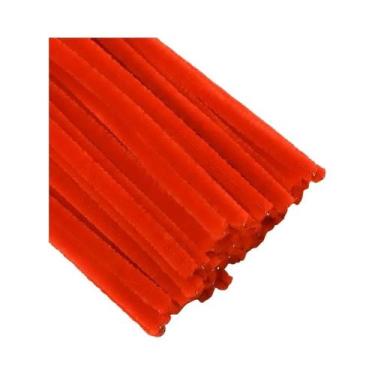 Imagem de Limpa-Cachimbo Vermelhos 200 Peças Hastes De Chenille Para Artesanato 