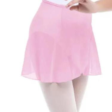 Imagem de Saia de Ballet Infantil Só Dança Crepe Transpassada Rosa-Feminino