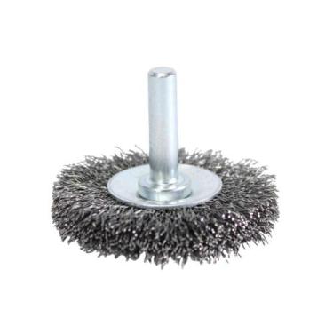 Imagem de Escova de Aço Carbono Circular Ondulada com Haste 2"x5/16" 8mm 4500RPM