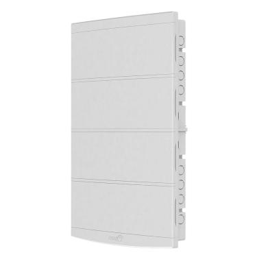 Imagem de Quadro de Distribuição Slim 64 Disjuntores Sem Barramento Porta Branca 33.04.084.9 Tigre Quadro