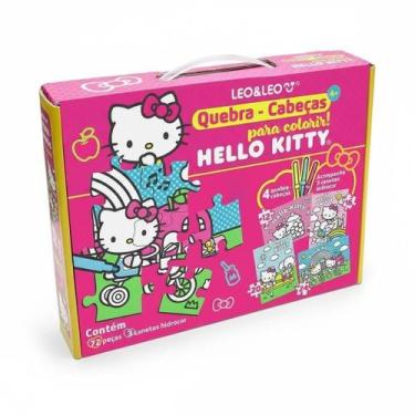 Imagem de Quebra-Cabeça 4 Em 1 Para Colorir Hello Kitty - Leo&Leo