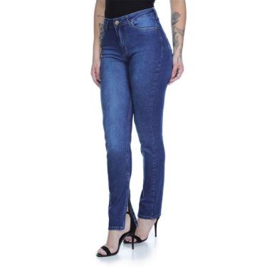 Imagem de Calça Jeans Feminina Reta Elastano C/ Alto Vilejack VFCJ3036-Feminino