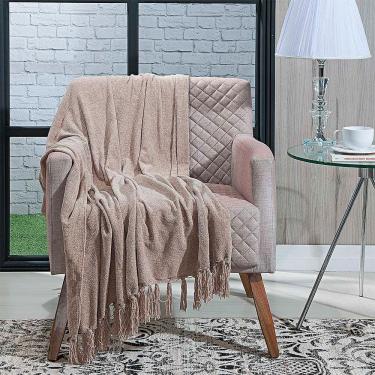 Imagem de Manta P/ Sofá - Boras Chenille - 2 Lugares - 1,70m x 1,25m - Bege - Niazitex