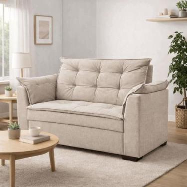 Imagem de Sofá Namoradeira 3 Lugares Moderno Sala Recepção Confortável Luxo Linh