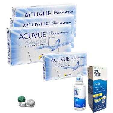 Imagem de Renu Fresh 120Ml + Lente De Contato Jonhson Acuvue Oasys - Combo 3+1 -