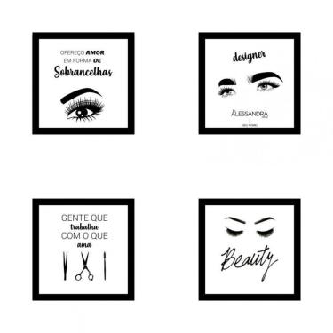 Imagem de Kit De Quadros Decorativos Em Mdf Designer Sobrancelhas 19