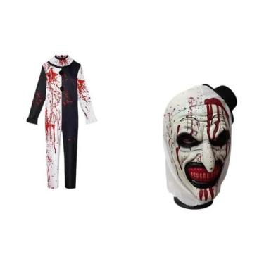 Imagem de Fantasia De Cosplay Do Palhaço Bloody Art, Macacão De Palhaços Assassi
