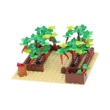 Imagem de Blocos De Montar MOC: Placa Base Clássica Para Jardim De Frutas (Maçã,