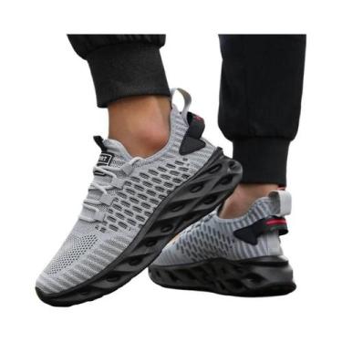 Imagem de Tênis De Basquete Masculino Amarelo Brilhante Com Design De Malha Supe