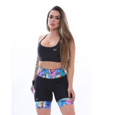 Imagem de Kit Top E Short Compressão Corrida  Pro Racing Com Bolsos-Feminino