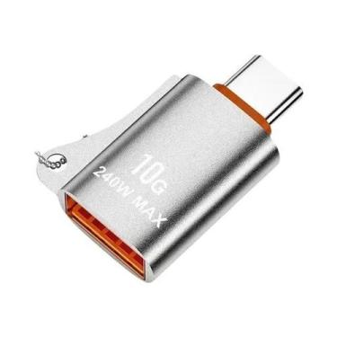 Imagem de Adaptador OTG USB Para Tipo-C 3.0, Conversor Masculino Para Feminino, 