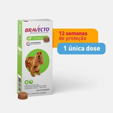 Imagem de Bravecto Antipulgas E Carrapatos Para Cães 10 A 20kg
