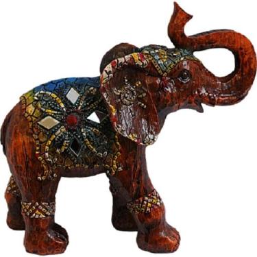 Imagem de Elefante Efeito Madeira Manto Azul - F81237 - Comercial Z