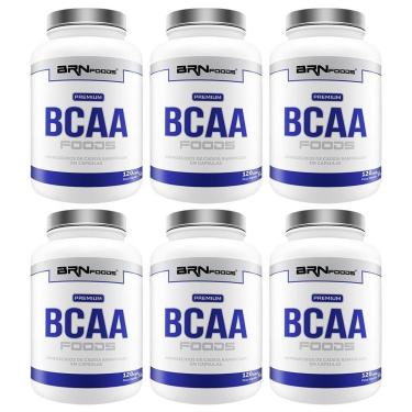 Imagem de Kit 6x PREMIUM BCAA 120 cáps – BRN Foods-Unissex