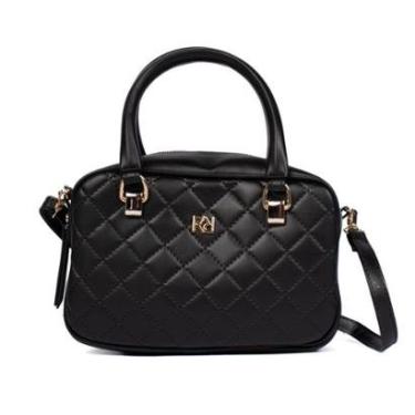 Imagem de Bolsa Feminina Rafitthy Tote Napa Matelassê Média Preto-Feminino