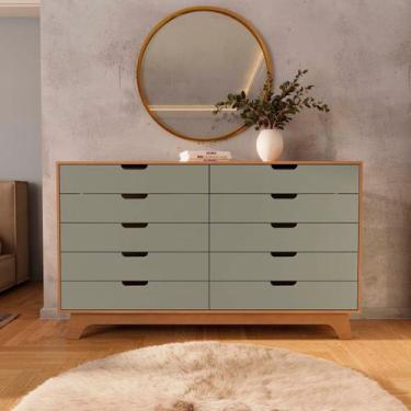 Imagem de Cômoda para Quarto 10 Gavetas MDF Alice Yescasa