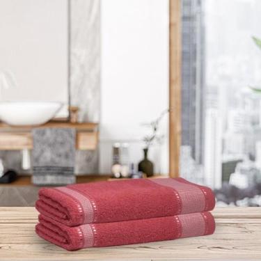 Imagem de Jogo Toalhas de Banho Gigante 0.75 x 1.45 mts 100% Algodão 2 Peças - C