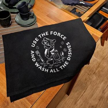 Imagem de Pano de prato Divertido Use The Force - Life Geek