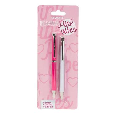 Imagem de Kit Caneta e Lapiseira Pink Vibes - Leoarte